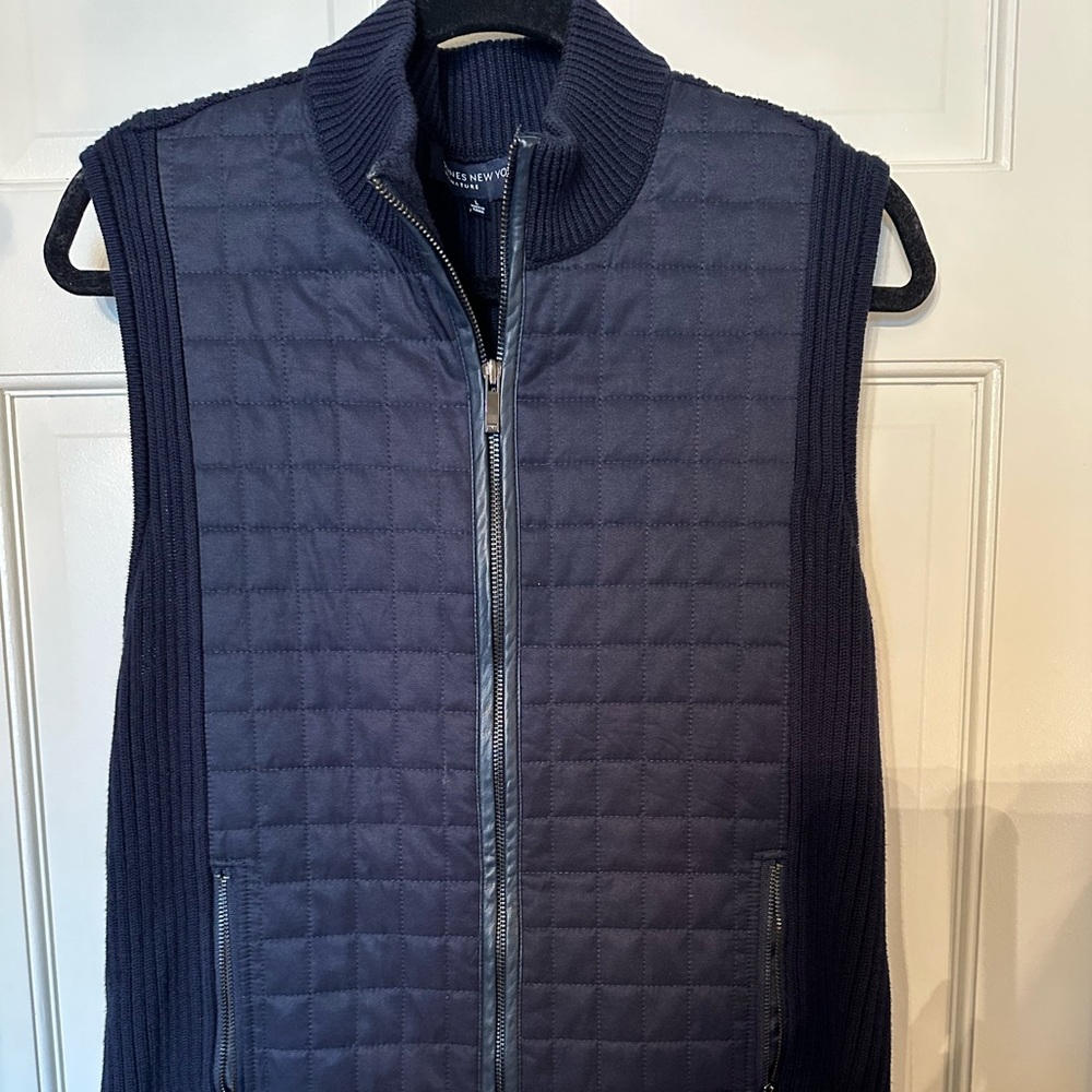 Jones New York vest, navy, size large